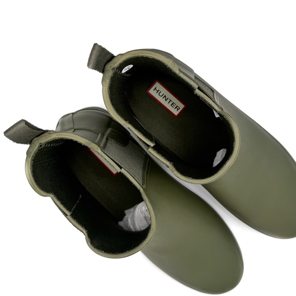 Hunter Women’s Refined Chelsea Rain Boots Olive Size 10 - Picture 7 of 13